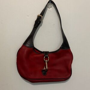 Dooney & Bourke Red and Black Shoulder Bag vintage